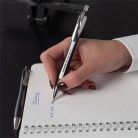 SCHNEIDER Golyóstoll, 0,7 mm, nyomógombos, SCHNEIDER "Slider Rave XB", fekete-fehér, kék