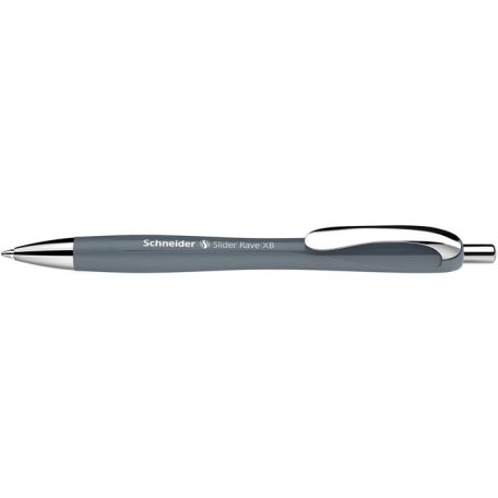 SCHNEIDER Golyóstoll, 0,7 mm, nyomógombos, SCHNEIDER "Slider Rave XB", szürke
