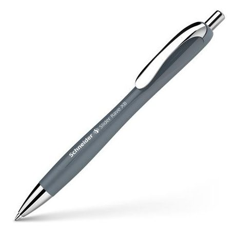 SCHNEIDER Golyóstoll, 0,7 mm, nyomógombos, SCHNEIDER "Slider Rave XB", szürke