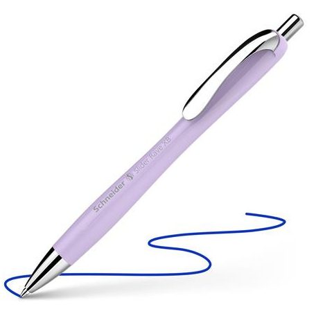 SCHNEIDER Golyóstoll, 0,7 mm, nyomógombos, SCHNEIDER "Slider Rave XB", halványlila