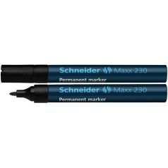   SCHNEIDER Alkoholos marker, 1-3 mm, fémházas, SCHNEIDER "Maxx 230", fekete