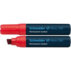   SCHNEIDER Alkoholos marker, 4-12 mm, vágott, SCHNEIDER "Maxx 280", piros