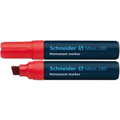  SCHNEIDER Alkoholos marker, 4-12 mm, vágott, SCHNEIDER "Maxx 280", piros