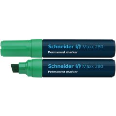  SCHNEIDER Alkoholos marker, 4-12 mm, vágott, SCHNEIDER "Maxx 280", zöld
