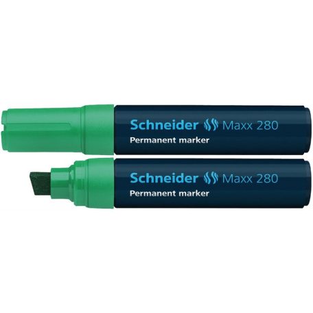 SCHNEIDER Alkoholos marker, 4-12 mm, vágott, SCHNEIDER "Maxx 280", zöld