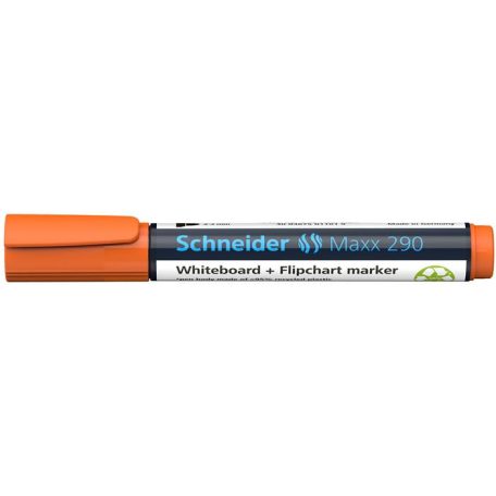 SCHNEIDER Tábla- és flipchart marker, 2-3 mm, kúpos, SCHNEIDER "Maxx 290", narancssárga