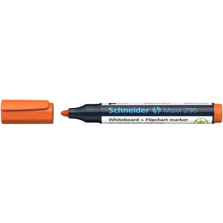 SCHNEIDER Tábla- és flipchart marker, 2-3 mm, kúpos, SCHNEIDER "Maxx 290", narancssárga