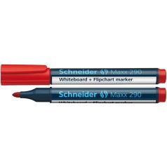   SCHNEIDER Tábla- és flipchart marker, 2-3 mm, kúpos, SCHNEIDER "Maxx 290", piros