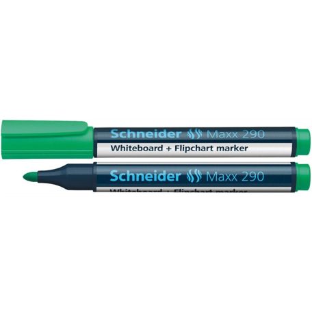 SCHNEIDER Tábla- és flipchart marker, 2-3 mm, kúpos, SCHNEIDER "Maxx 290", zöld