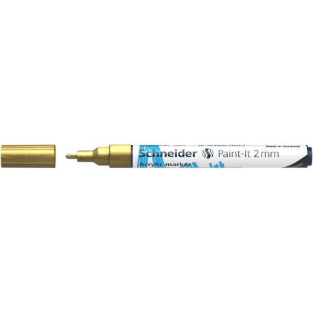 SCHNEIDER Dekormarker, akril, 2 mm, SCHNEIDER "Paint-It 310", arany