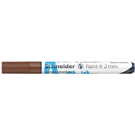 SCHNEIDER Dekormarker, akril, 2 mm, SCHNEIDER "Paint-It 310", barna