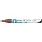 SCHNEIDER Dekormarker, akril, 2 mm, SCHNEIDER "Paint-It 310", barna