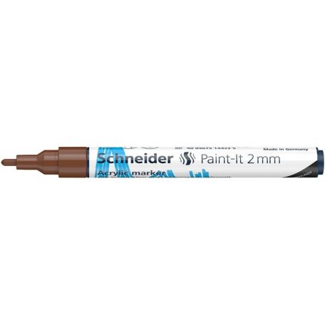 SCHNEIDER Dekormarker, akril, 2 mm, SCHNEIDER "Paint-It 310", barna