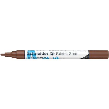 SCHNEIDER Dekormarker, akril, 2 mm, SCHNEIDER "Paint-It 310", barna