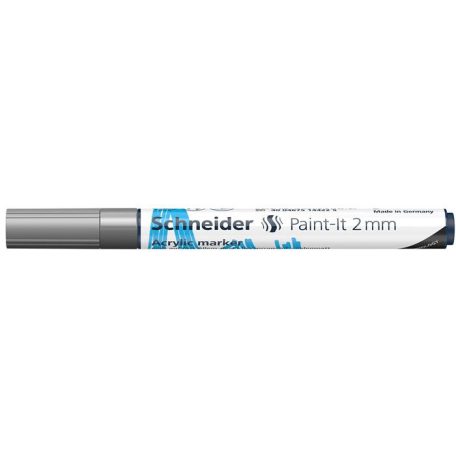 SCHNEIDER Dekormarker, akril, 2 mm, SCHNEIDER "Paint-It 310", ezüst