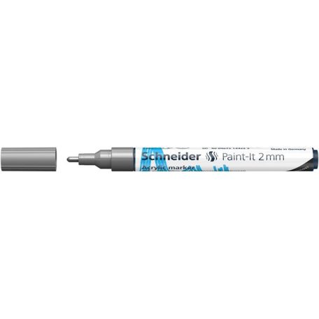 SCHNEIDER Dekormarker, akril, 2 mm, SCHNEIDER "Paint-It 310", ezüst