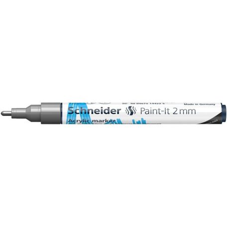 SCHNEIDER Dekormarker, akril, 2 mm, SCHNEIDER "Paint-It 310", ezüst
