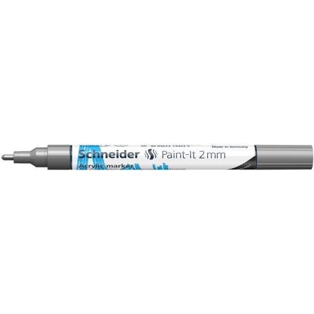 SCHNEIDER Dekormarker, akril, 2 mm, SCHNEIDER "Paint-It 310", ezüst