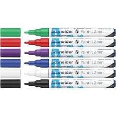   SCHNEIDER Dekormarker készlet, akril, 2 mm, SCHNEIDER "Paint-It 310", 6 különböző szín