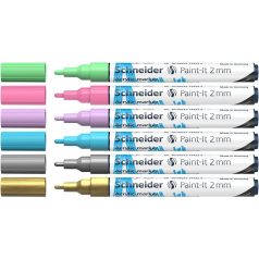   SCHNEIDER Dekormarker készlet, akril, 2 mm, SCHNEIDER "Paint-It 310", 6 különböző szín