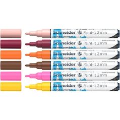   SCHNEIDER Dekormarker készlet, akril, 2 mm, SCHNEIDER "Paint-It 310", 6 különböző szín
