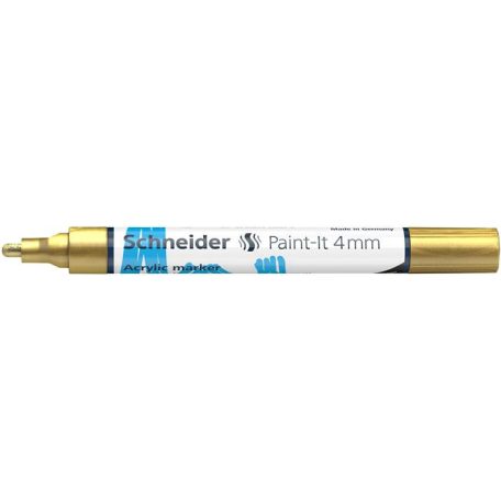SCHNEIDER Dekormarker, akril, 4 mm, SCHNEIDER "Paint-It 320", arany