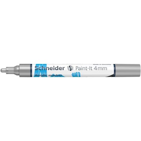 SCHNEIDER Dekormarker, akril, 4 mm, SCHNEIDER "Paint-It 320", ezüst