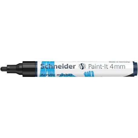 SCHNEIDER Dekormarker, akril, 4 mm, SCHNEIDER "Paint-It 320", fekete