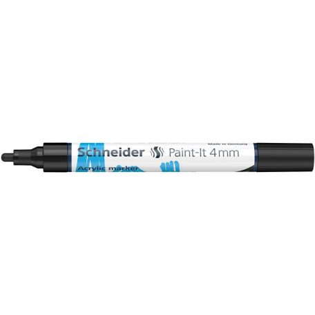 SCHNEIDER Dekormarker, akril, 4 mm, SCHNEIDER "Paint-It 320", fekete