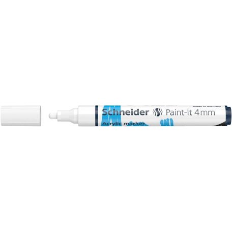 SCHNEIDER Dekormarker, akril, 4 mm, SCHNEIDER "Paint-It 320", fehér