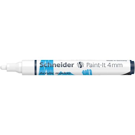 SCHNEIDER Dekormarker, akril, 4 mm, SCHNEIDER "Paint-It 320", fehér