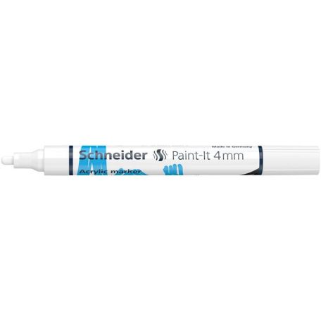 SCHNEIDER Dekormarker, akril, 4 mm, SCHNEIDER "Paint-It 320", fehér