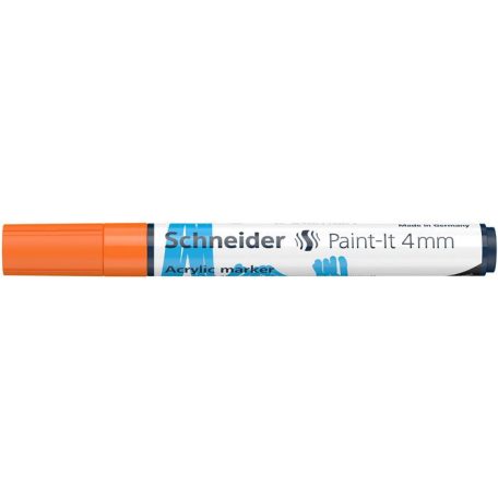 SCHNEIDER Dekormarker, akril, 4 mm, SCHNEIDER "Paint-It 320", narancssárga