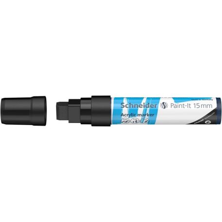 SCHNEIDER Dekormarker, akril, 15 mm, SCHNEIDER "Paint-It 330", fekete