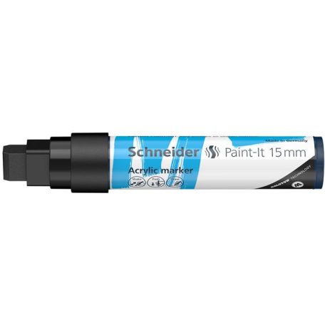 SCHNEIDER Dekormarker, akril, 15 mm, SCHNEIDER "Paint-It 330", fekete
