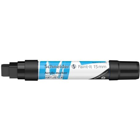 SCHNEIDER Dekormarker, akril, 15 mm, SCHNEIDER "Paint-It 330", fekete