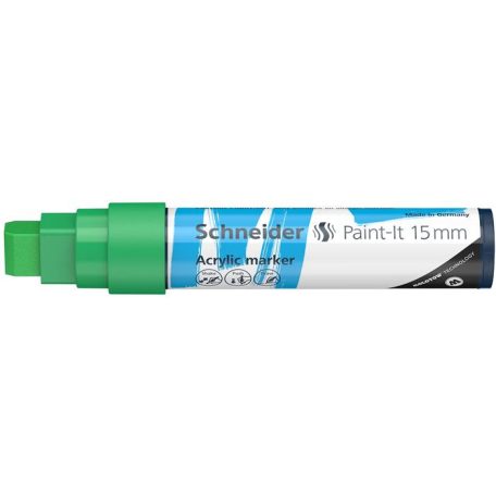 SCHNEIDER Dekormarker, akril, 15 mm, SCHNEIDER "Paint-It 330", zöld