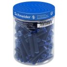 SCHNEIDER Töltőtoll patron, 100 db, SCHNEIDER, királykék