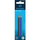 SCHNEIDER Golyóstollbetét, 0,5 mm, SCHNEIDER "Take 4", 4 különböző szín