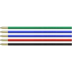   SCHNEIDER Golyóstollbetét, 0,5 mm, SCHNEIDER "Take 4", 4 különböző szín