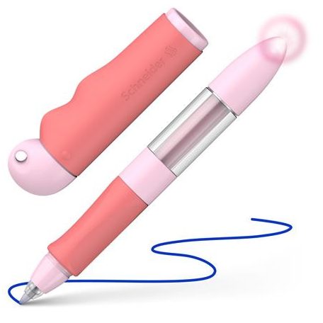 SCHNEIDER Rollertoll, írástanuló, patronos, M-es, SCHNEIDER "Base Senso", rózsaszín-piros