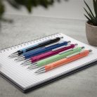 SCHNEIDER Golyóstoll, 0,7 mm, nyomógombos, szederszínű tolltest, SCHNEIDER "Epsilon XB", kék