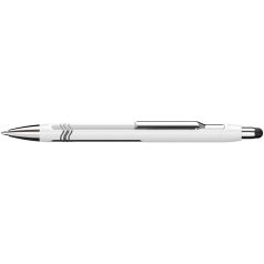   SCHNEIDER Golyóstoll, 0,7 mm, nyomógombos, érintőképernyőhöz, fehér-ezüst tolltest, SCHNEIDER "Epsilon Touch XB", kék