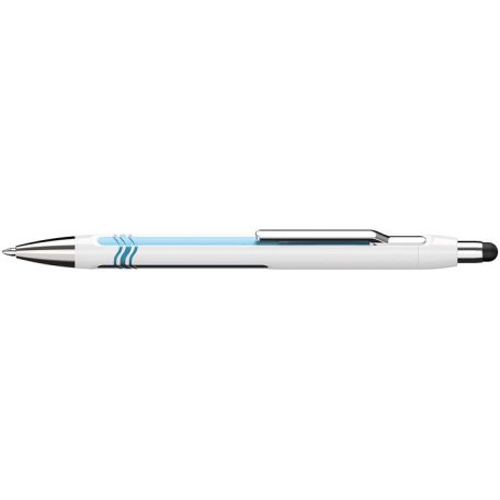 SCHNEIDER Golyóstoll, 0,7 mm, nyomógombos, érintőképernyőhöz, fehér-kék tolltest, SCHNEIDER "Epsilon Touch XB", kék