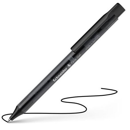SCHNEIDER Zseléstoll, 0,4 mm, nyomógombos, SCHNEIDER "Fave Gel", fekete