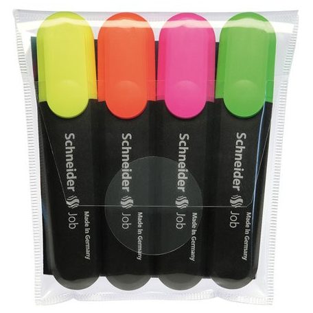 SCHNEIDER Szövegkiemelő készlet, 1-5 mm, SCHNEIDER "Job 150", 4 különböző szín