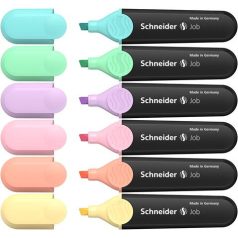   SCHNEIDER Szövegkiemelő készlet, 1-5 mm, SCHNEIDER "Job Pastel", 6 különböző pasztell szín