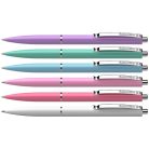 SCHNEIDER Golyóstoll, 0,5 mm, nyomógombos, vegyes pasztell tolltest, SCHNEIDER "K15", kék