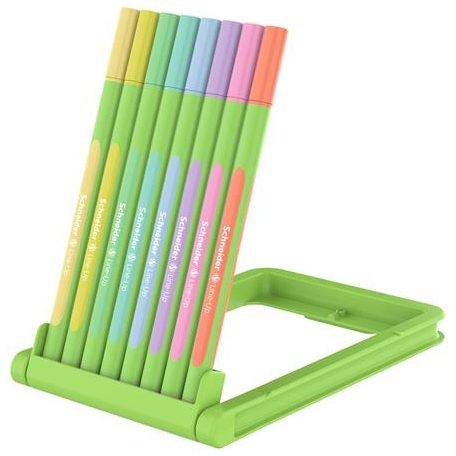 SCHNEIDER Tűfilc készlet, 0,4 mm, SCHNEIDER "Line-Up Pastel", 8 különböző pasztell szín