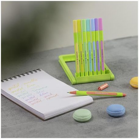 SCHNEIDER Tűfilc készlet, 0,4 mm, SCHNEIDER "Line-Up Pastel", 8 különböző pasztell szín